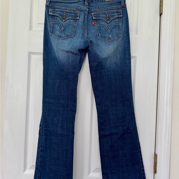 Levi's Dark Blue Flare Low Boot Cut 545 Jeans 6 Medium - Picture 3 of 11